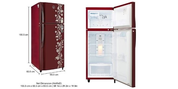 Godrej 255 L 2 Star (2019) Frost Free Double Door Refrigerator