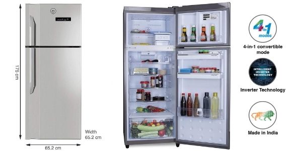 Godrej 350 ltr 2Star Inverter Frost Free Double Door Refrigerator