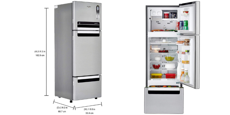 Whirlpool 260 ltr double door refrigerator
